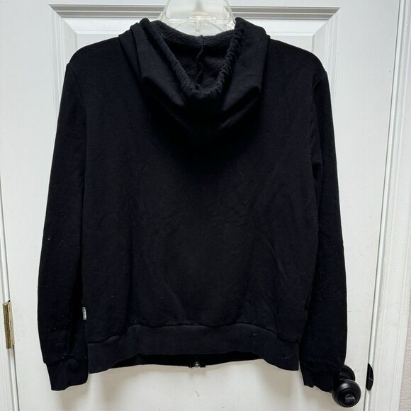 Womens Eddie Bauer Full Zip Hoodie Sweatshirt Sz Small Black Soft Pockets - Picture 2 of 5